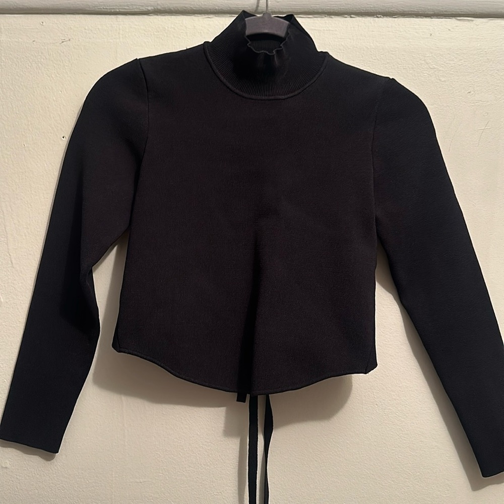 Open back turtleneck top